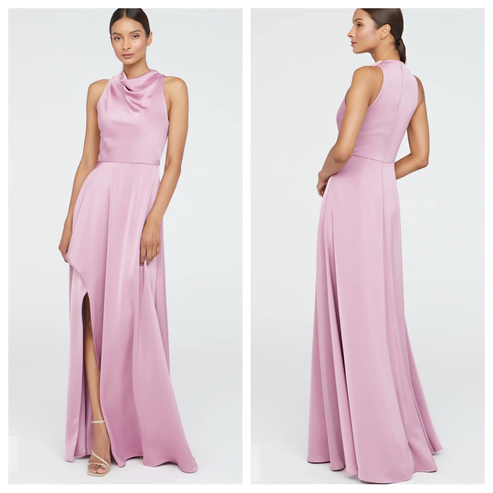 Theia Amara Cowl Neck Gown in Lilac Whisper Size 4 NWT